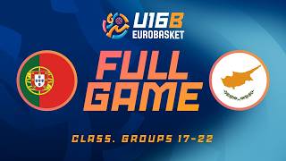 LIVE - Portugal v Cyprus | FIBA U16 EuroBasket 2026 Division B | Classification Groups 17-22