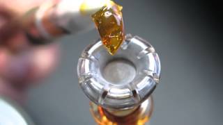 Dab Of a Grape Ape Shatter Slathered In Clear Concentrate! C2 Custom Creations Daisy Domeless Nail