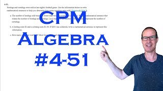 CPM Algebra Chapter 4 Problem 51