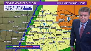 DFW Weather | Severe weather possible Wednesday evening, 14 day forecast