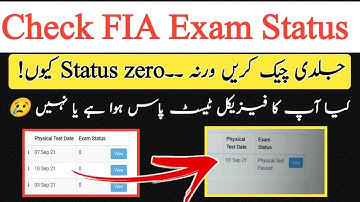 Check FIA Physical Test Exam Status - FIA Physical Test
