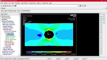 Stress analysis of a plate with a circular hole using APDL in Ansys 18.2