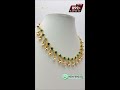 One Gram Gold Green Polki Necklace with Pearls | Premium Handmade Jewellery