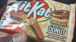 first time trying chocolate frosted donut kitkat