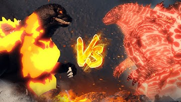 Thermo Godzilla Vs Burning Godzilla Epic Battle ! - Kaiju Universe