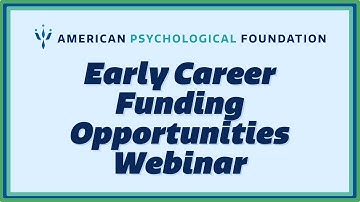 Early Career Funding Opportunities Webinar with APF & CECP
