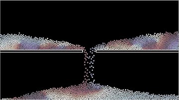 A cave-in with square grains of sand