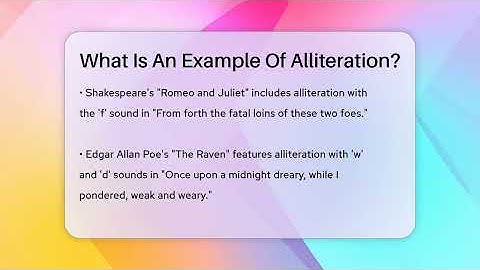 What Is An Example Of Alliteration? - Tales And Texts