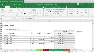 How to Use Excel to Calculate Ledger Balances & Trial Balance Totals