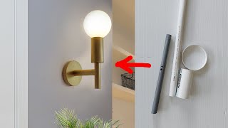 Making Simple, Modern Wall Lamps from Used PVC Pipes