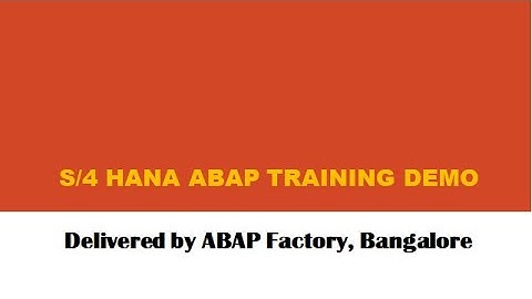 How to Start S4 HANA ABAP learning Demo