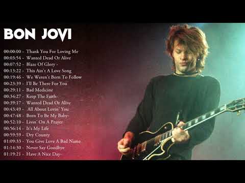 Bon Jovi Greatest Hits Playlist Full Album - Best Of Bon Jovi Collection Of All Time