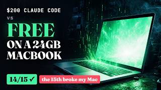My $200 Claude Code vs a FREE Local Model — 15 Real Tasks on a 24GB MacBook (14 Passed)