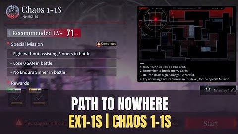 [Path to Nowhere] Dis Shadows | EX1-1S | Chaos 1-1S | Guide