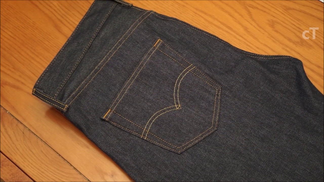 First pair Raw Denim Levi 501 - Wear Log Day Zero - YouTube
