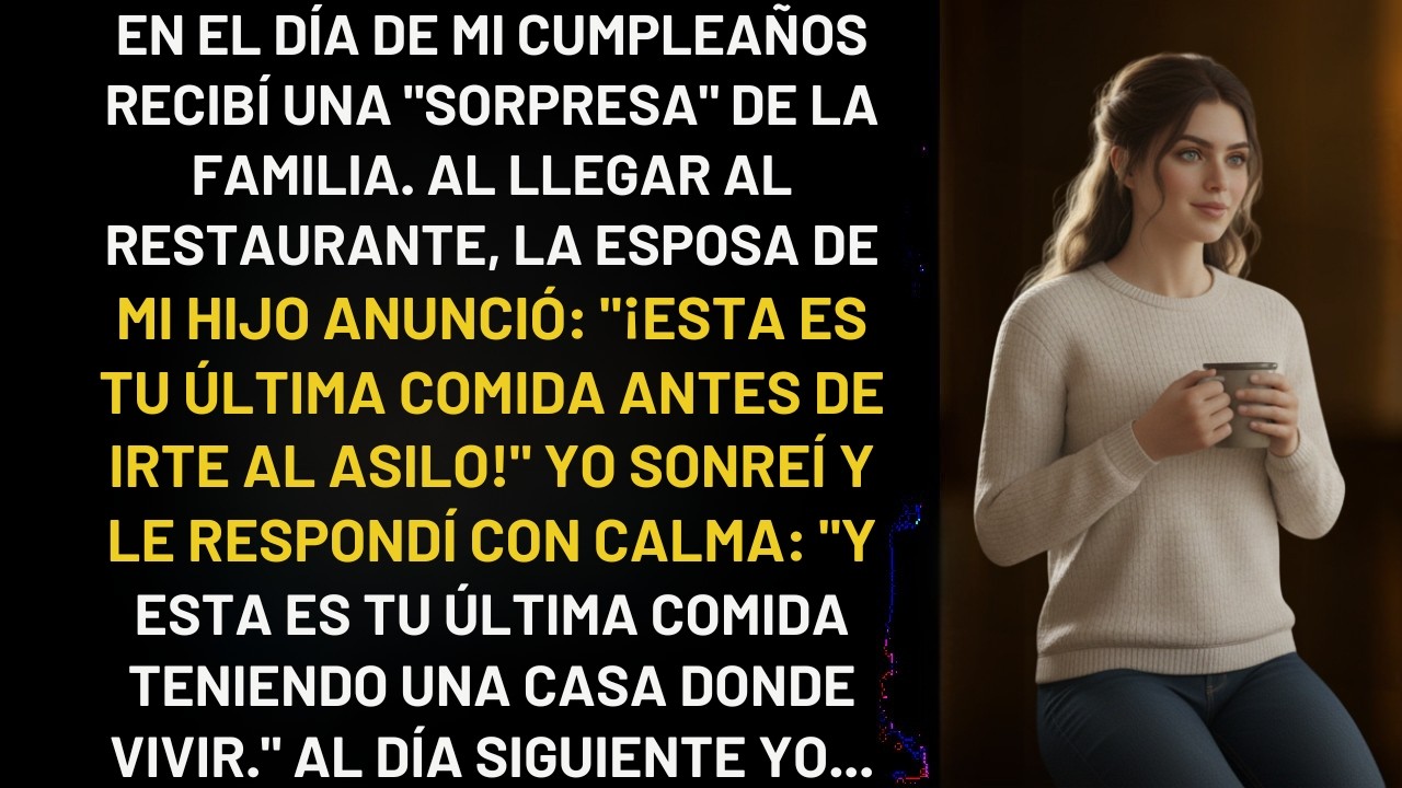 En el día de mi cumpleaños recibí una “sorpresa” de la familia  Al llegar al restaurante, la esposa