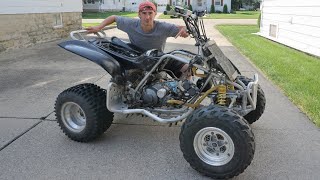 First Start Attempt On The NonRunning Yamaha Raptor 660 Quad