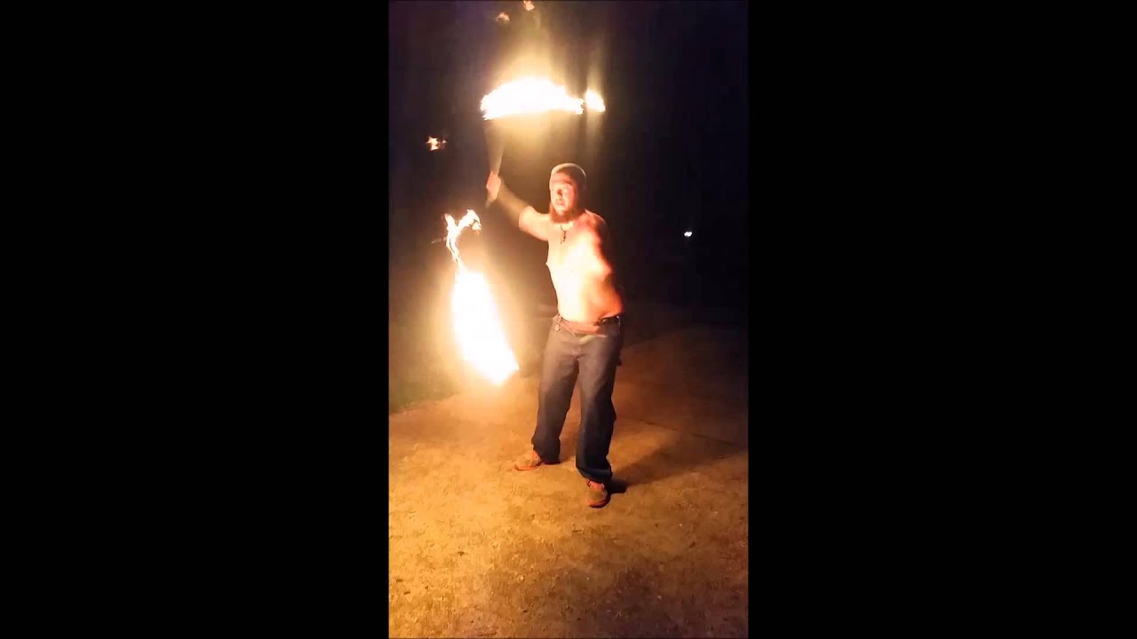 Heeman spinning fire poi