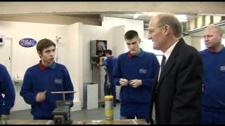Shadow Minister For Universities And Skills gets hands-on with trainee plumbers