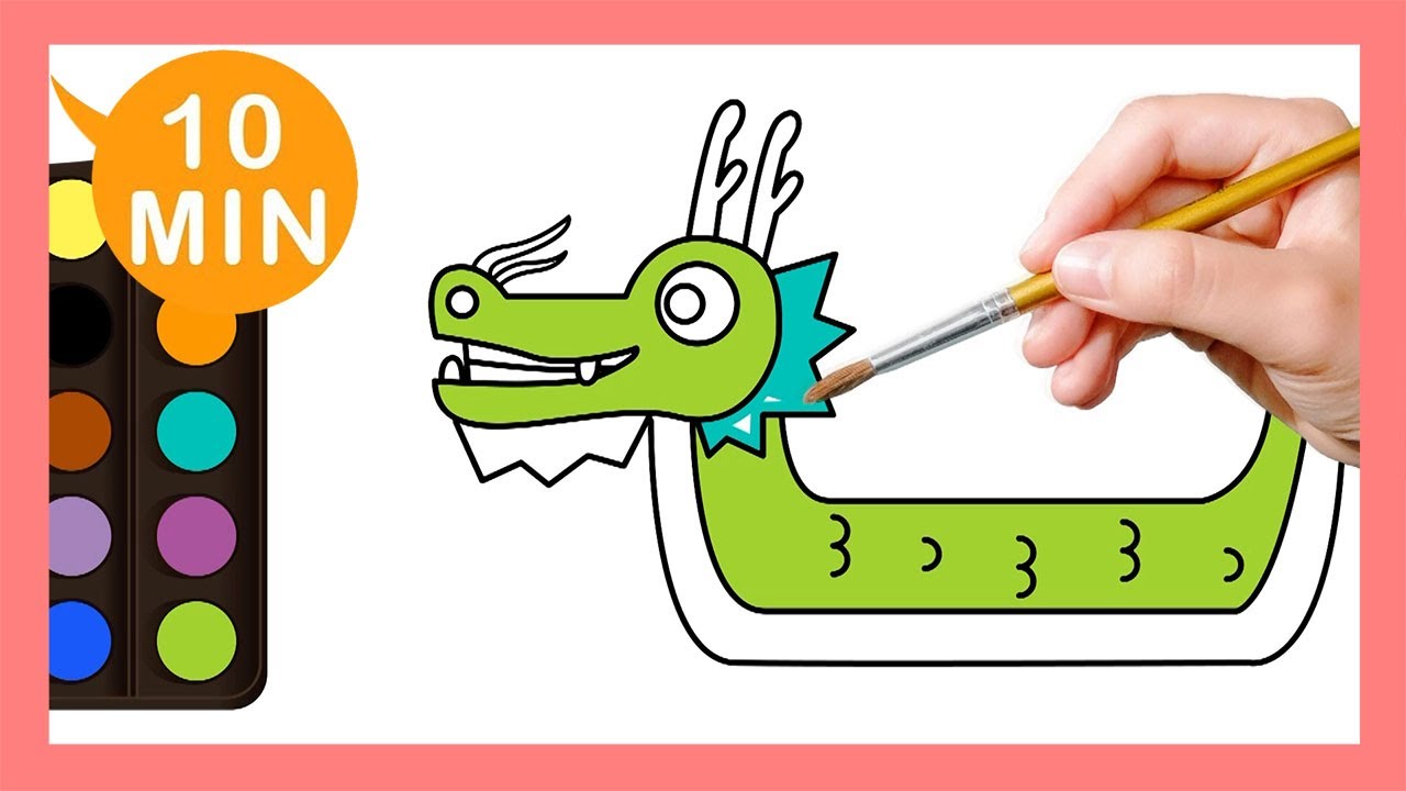 《龍舟 Dragon boat》認識顏色Coloring for kids|Painting|Coloring|Drawing|Art|【畫畫 ...