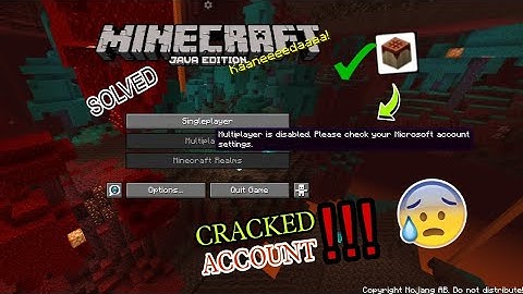 POJAV LAUNCHER CRACKED ACCOUNT MULTIPLAYER DISABLED PROBLEM SOLVED😀 | #pojavalauncher