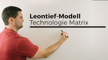 Leontief-Modell, Technologie Matrix, Bedeutung Koeffizienten, plus Tabelle, Mathe by Daniel Jung
