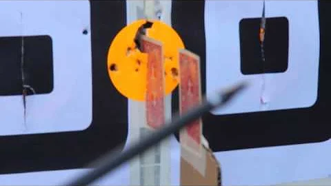 The Impossible Archery Shot?  Splitting Two Cards - One Field Point Arrow