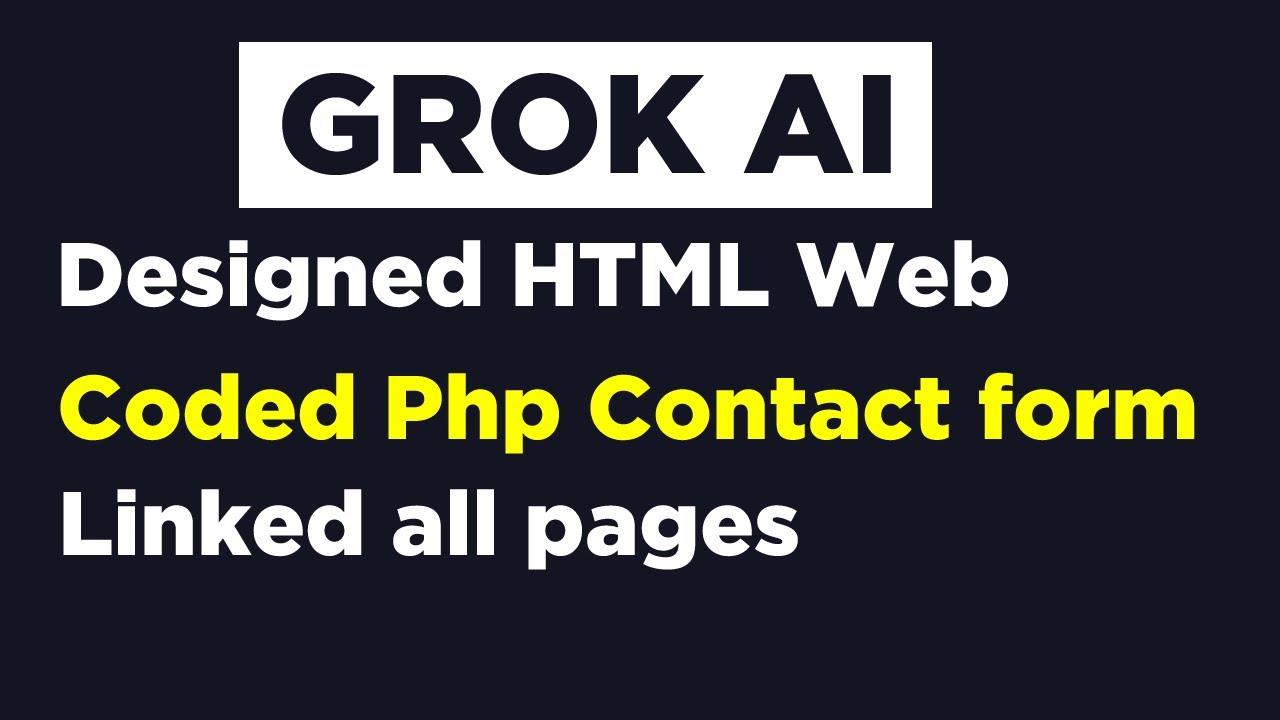 Designing an HTML website with Grok AI | Grok can design a website ...