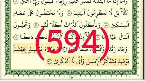 سورة   الفجر  والبلد رقم الصفحة 594  مجود بصوت القارئ الشيخ أيمن سويد حفظه الله