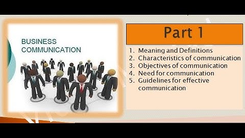 Class XII II Business Studies II Communication II Part 1 II ISC II Vidya Myriad II