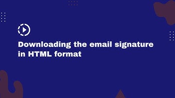 Downloading the email signature in HTML format using Bybrand