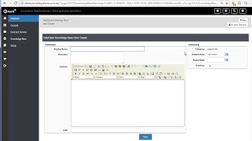 Helpdesk - Knowledge Base - Items