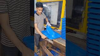 The full process of making bathroom pans by melting blue plastic on a machine 🔥