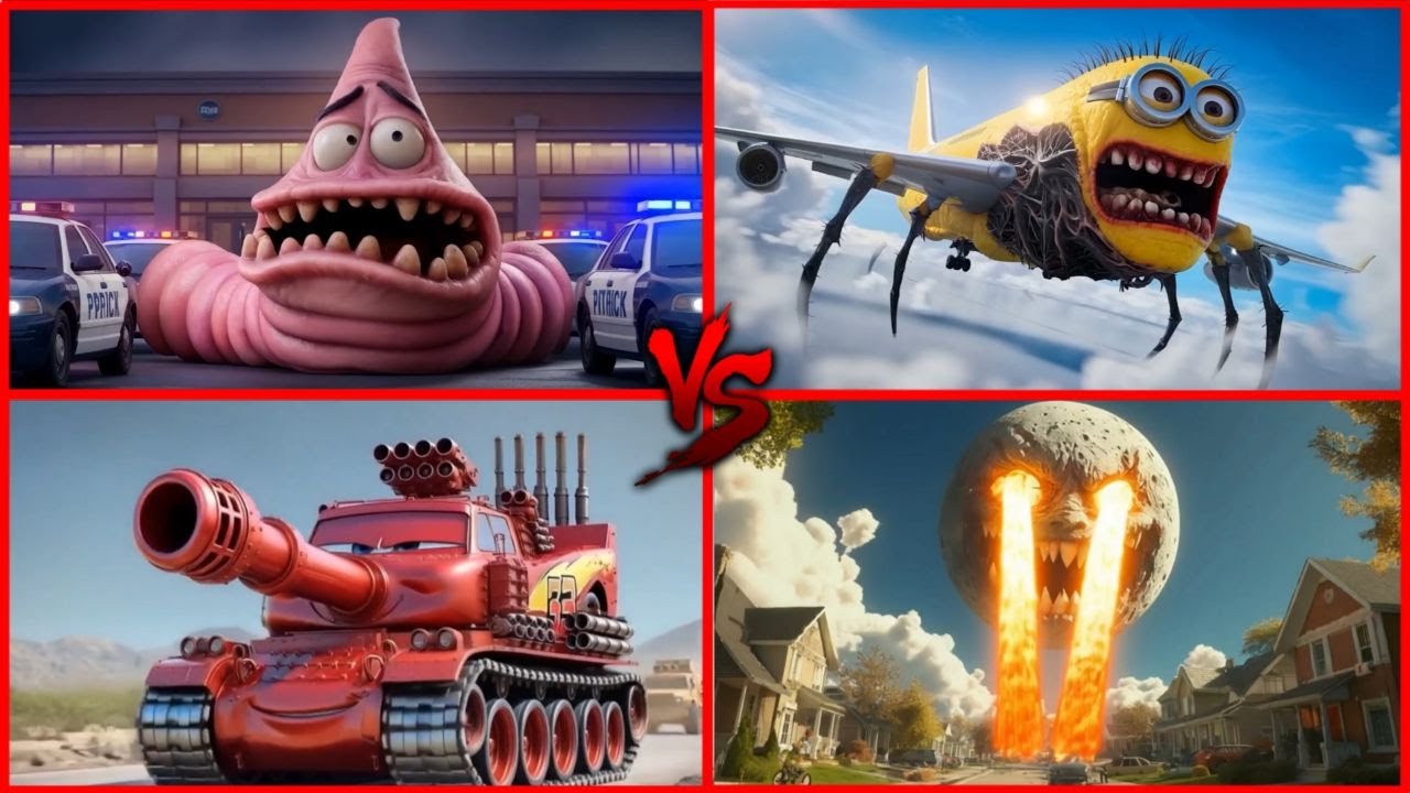 PATRIC.EXE🆚️INFECTED SKY 🆚️ MCQUEEN TANK 🆚️ LUNAR MOON