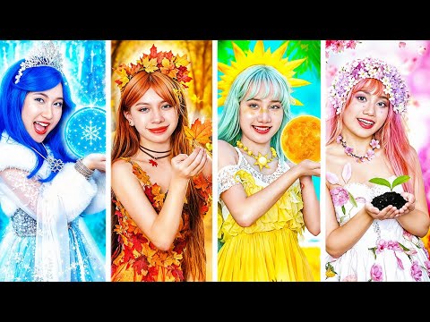 Poor Spring Vs Normal Summer Vs Rich Autumn Vs Giga Rich Winter At Dress Up Contest