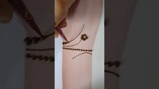 Wow beautiful tattoo with mehndi || very easy chain design for hands || wow || simple || beautifully