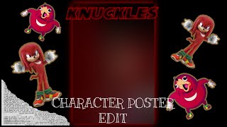 raregalaxy5 Making A Sonic The Hedgehog 2 movie knuckles Character Poster looks Real