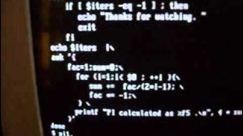 Linux/ Awk Script Calculating PI (in loop)
