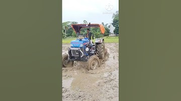 Powertrac euro 50 working mud #shotrs #youtubeshorts #tractorvideo