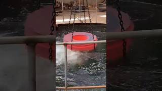 Quenching Process Forged Material Dives Into Water