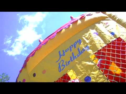 Birthday cake Moonwalk Rental Sky High Party Renta...