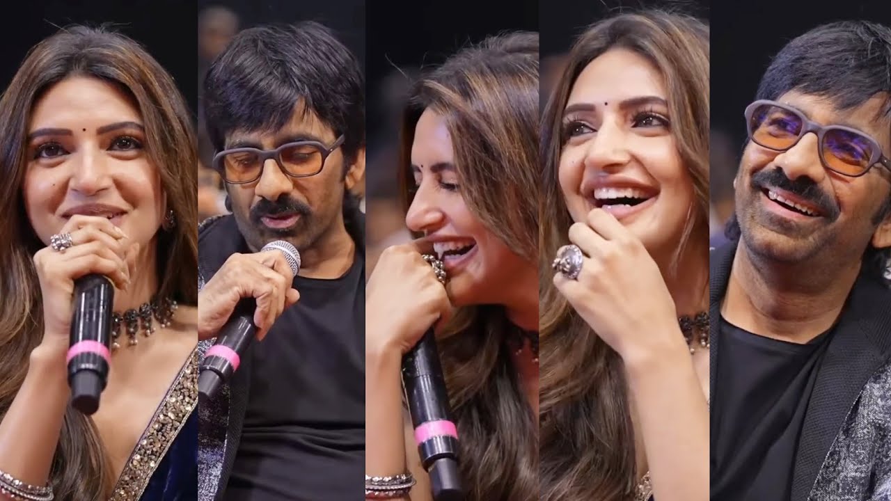 Ravi Teja & Sreeleela Hilarious Fun With Anchor Suma at Mass Jathara Pre-Release Event | Suriya