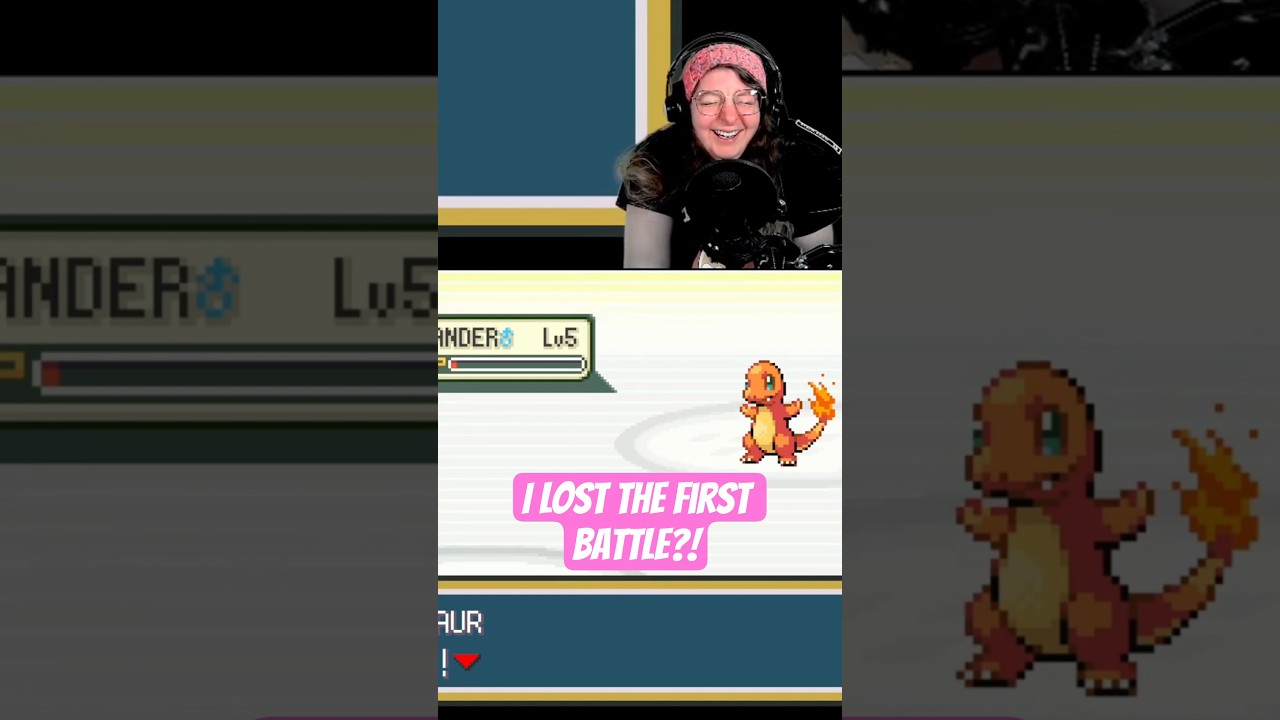 I LOST the FIRST BATTLE in a Pokémon game?! #twitch #clips #pokemonfirered