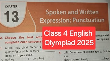 Class 4 English Olympiad | Chapter 13 Spoken & Written Expression Punctuation |IEO |Class 4 Olympiad
