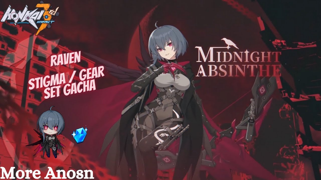 [5.2 Gacha] Midnight Absinthe (Raven) Stigma Set Honkai Impact 3rd