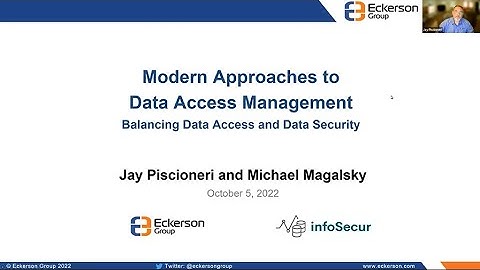 Data Access Management: Balancing Data Access and Data Security - Eckerson Group  Webinar