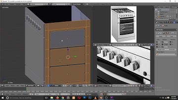 modeling a gas stove in blender timelapse