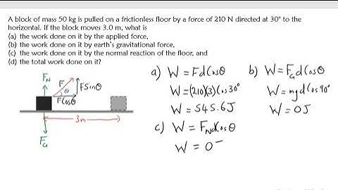 Work done by Applied force, Normal & Gravitational force