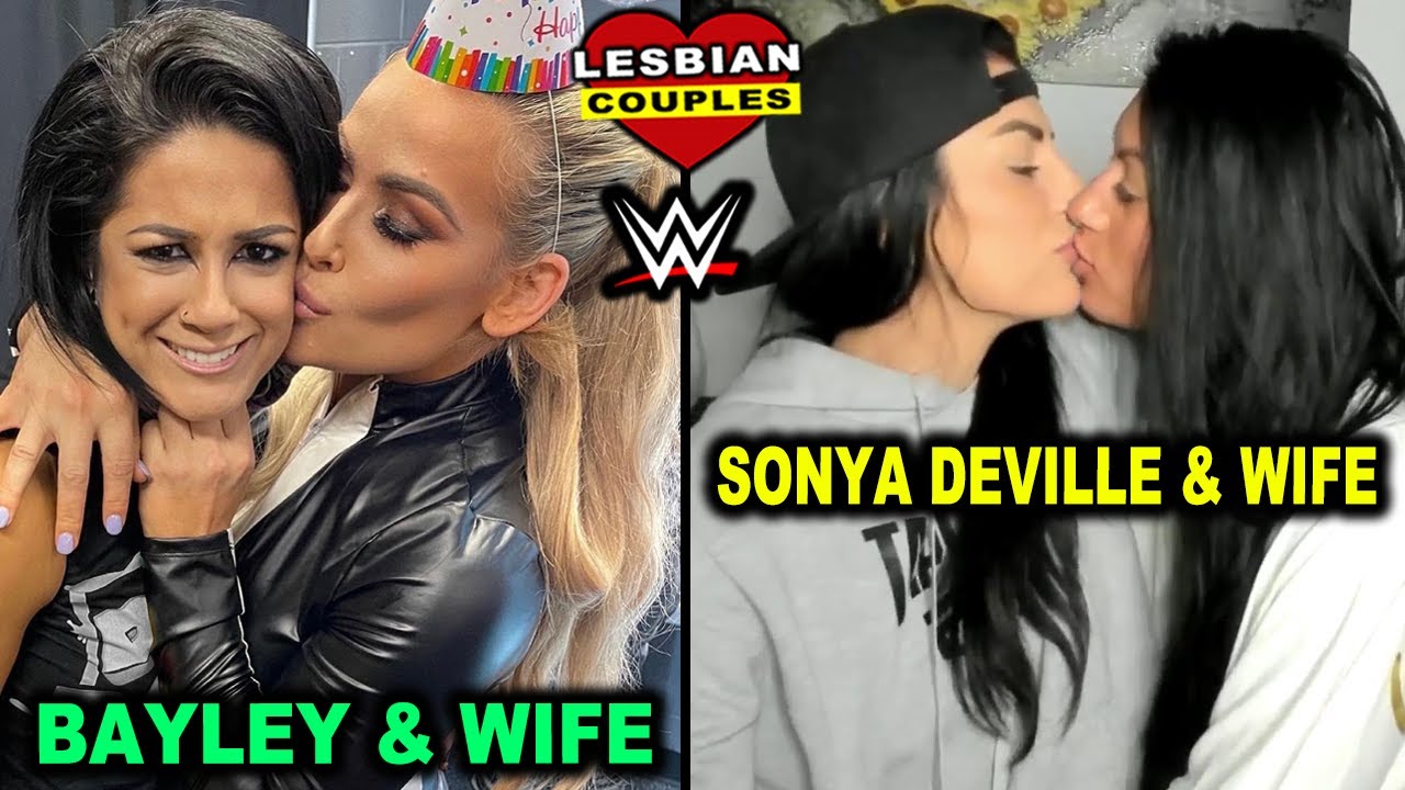 Lesbian WWE Couples Kissing - Bayley and Wife, Sonya Deville and Wife picture