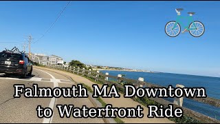 Falmouth MA Cape Cod Bike Ride Downtown to Grand Ave Gorgeous Coastline